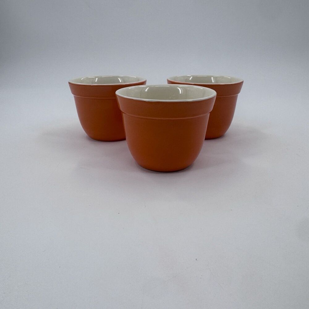 3 Orange Crate & Barrel Addison Bowl Ceramic Small Fast Shipping
